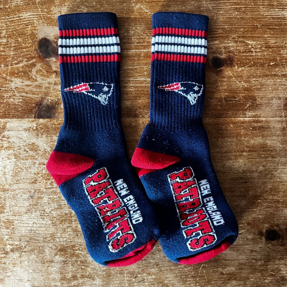 Navy and Red Socks